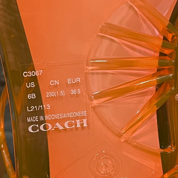 Authentic COACH Natalee Jelly Tangerine Sandal Size 6B NIB C3067 - Picture 7 of 12